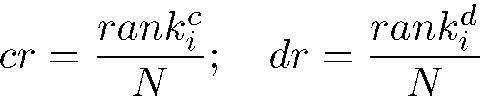 centrality and density rank equation