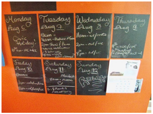 Chalkboard calendars